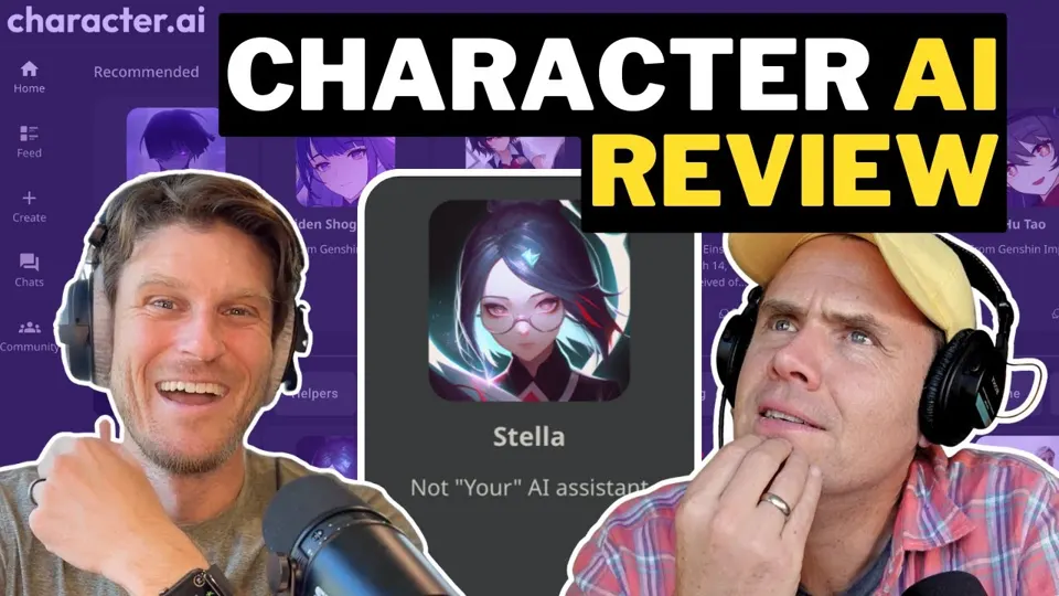 Miniatura filmu na YouTube „AI Tools: Character AI Review” (kanał AI For Humans)